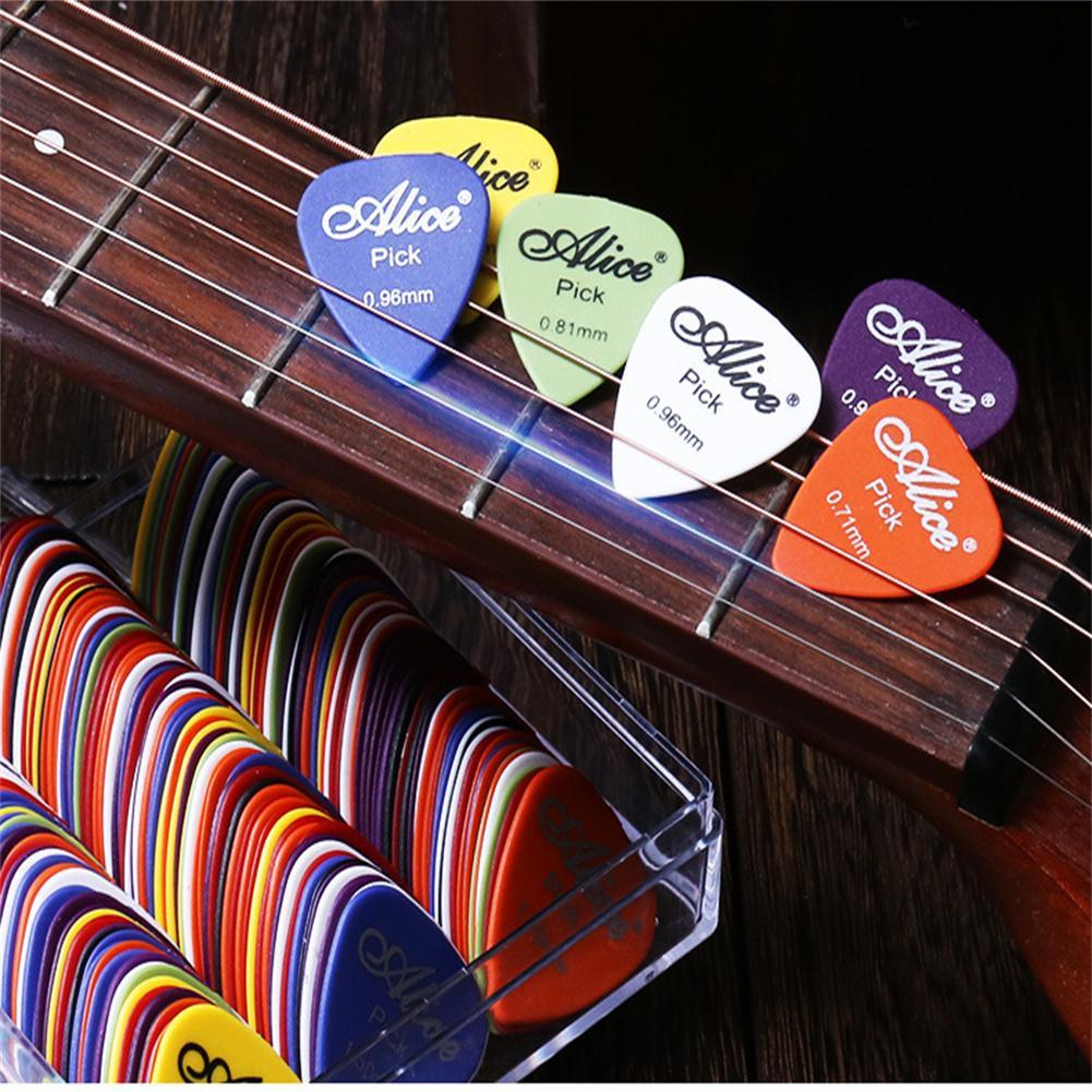 Púas de guitarra Abs esmeriladas de varios grosores, accesorios mediadores de púas, instrumentos musicales de cuerda, 100 unids/caja