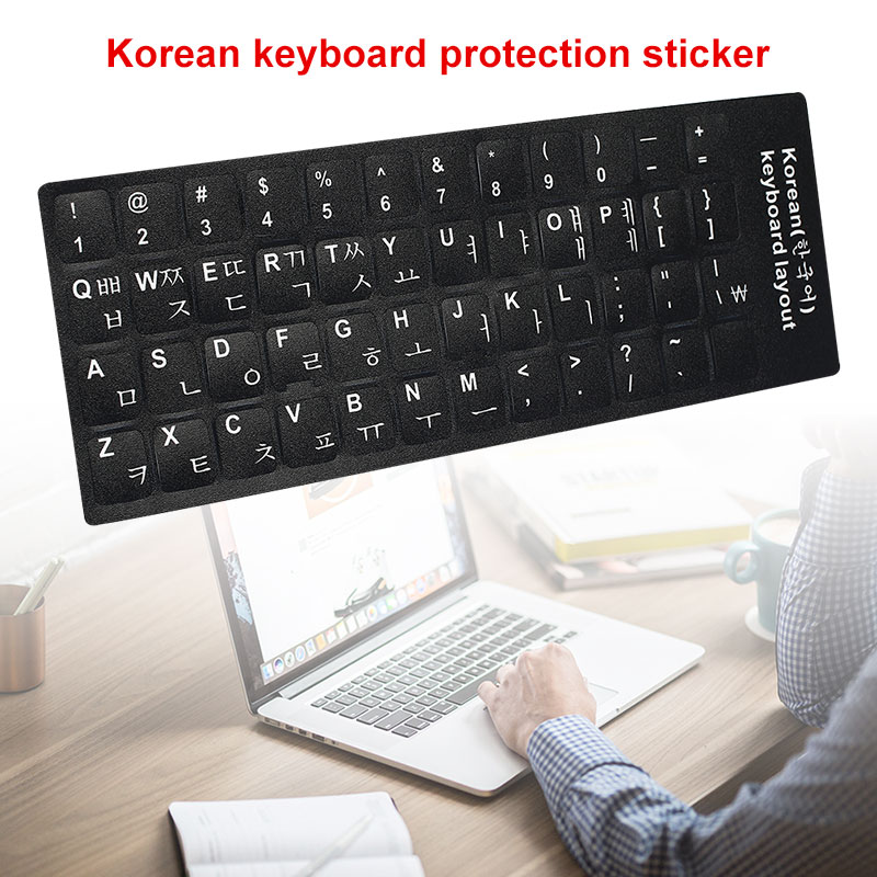 Korean Keyboard Protector Korean Laptop Keyboard Skin Korean Keyboard Stickers 48 Keys Adhesive Premium Dust-Proof Durable 14"
