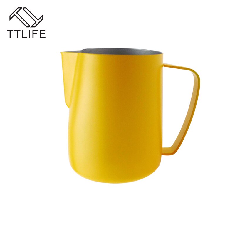 Ttlife Melkkan 0.3-0.6L Rvs Opschuimen Werper Pull Bloem Kopje Koffie Melkopschuimer Latte Art Melkschuim tool Coffeware