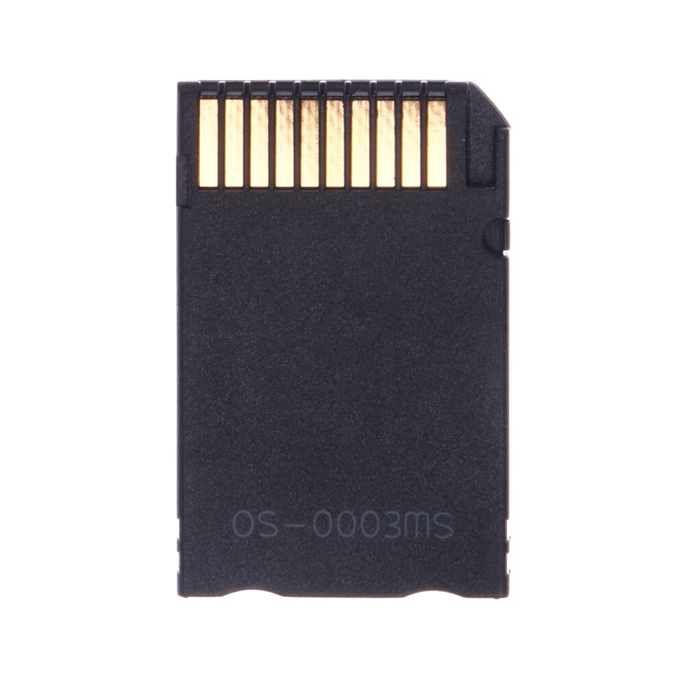 Zwart Mini Sd Adapter Memory Stick Pro Duo Kaartlezer Micro Sd Tf Naar Ms Card Adapter Ca.. 30*20*1Mm/1.18*0.78*0.03''