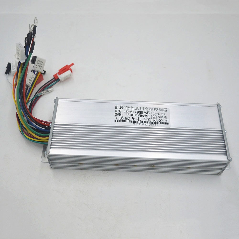 48V/64V 1500W 45A Dual mode Sensor Sensorless Brushless DC Motor Controller for E-bike Scooter Motorcycle Controller 1500W