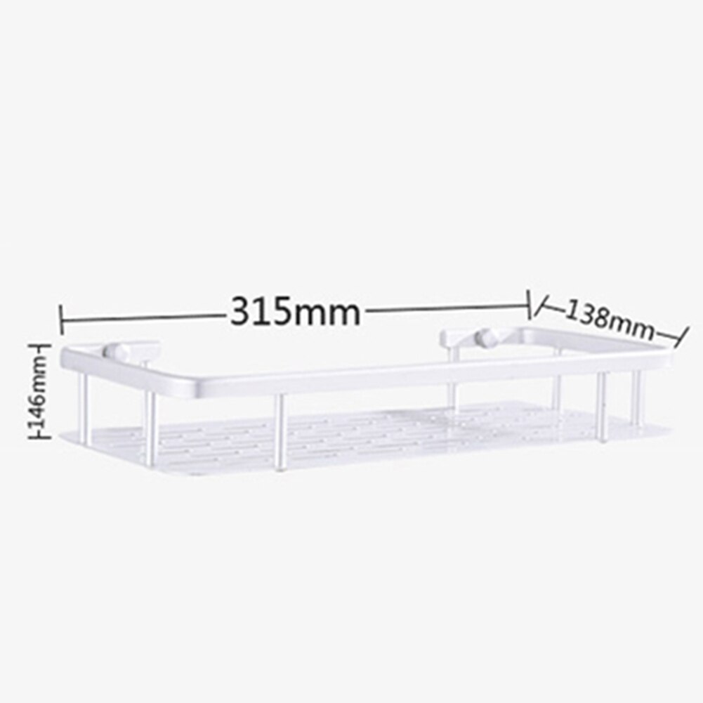 Raum Aluminium Badezimmer Regal Dusche Shampoo Seife Kosmetische Regale Bad Zubehör Lagerung Organizer Rack Halter: single-deck
