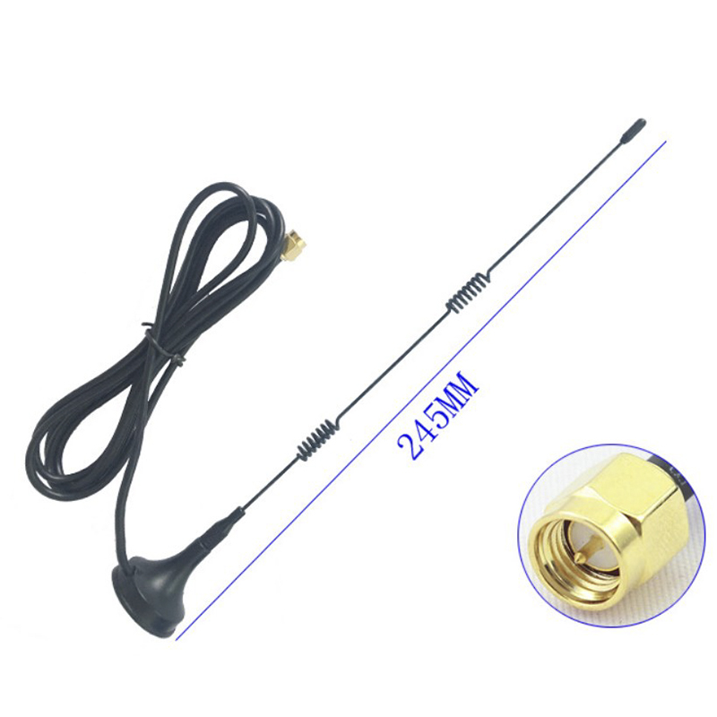 SMA 2,4 GHz 9DBI Drahtlose Wifi WLAN 5 X Bereich Booster Antenne Verlängerung + Basis