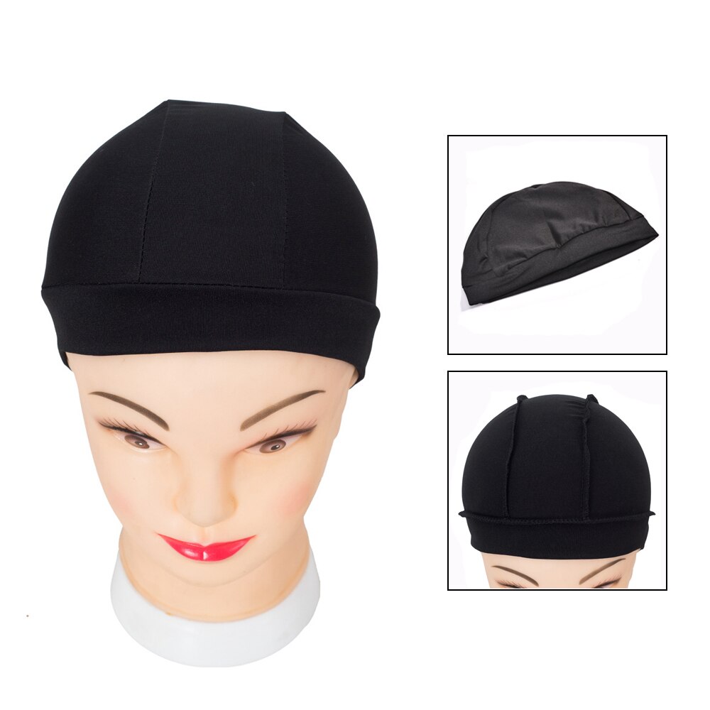 12 stk/parti dome cap elastisk strømpe hårnett parykker liner caps veve cap usynlig hår nett nylon stretch parykk nett cap svart farge