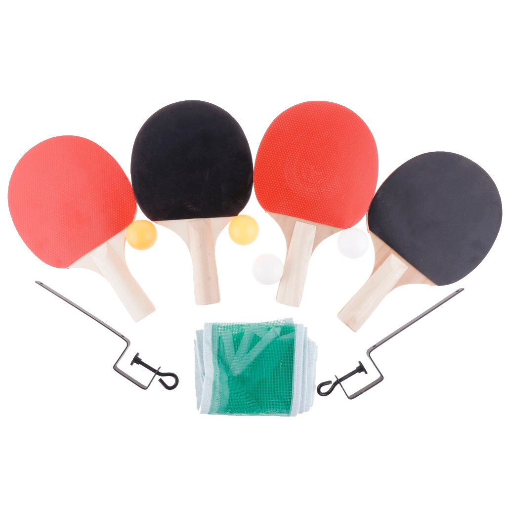 Table Tennis Colorful Racket 4pcs Table Tennis Pong Racket White/Colorful Handl... – Vicedeal