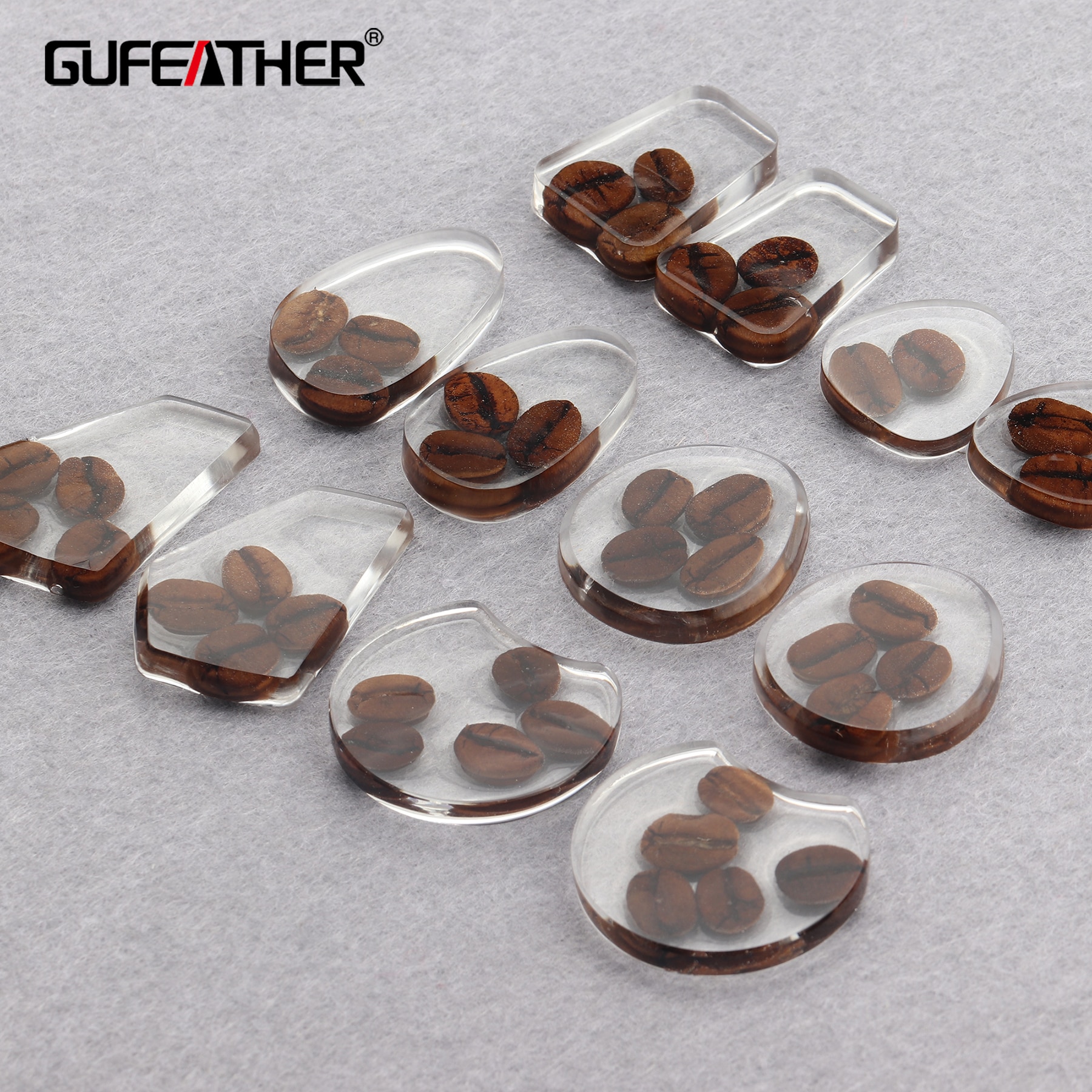 GUFEATHER M677,jewelry accessories,resin,coffee beans,diy pendant,hand made,jewelry findings,jewelry making,diy earring,6pcs/lot