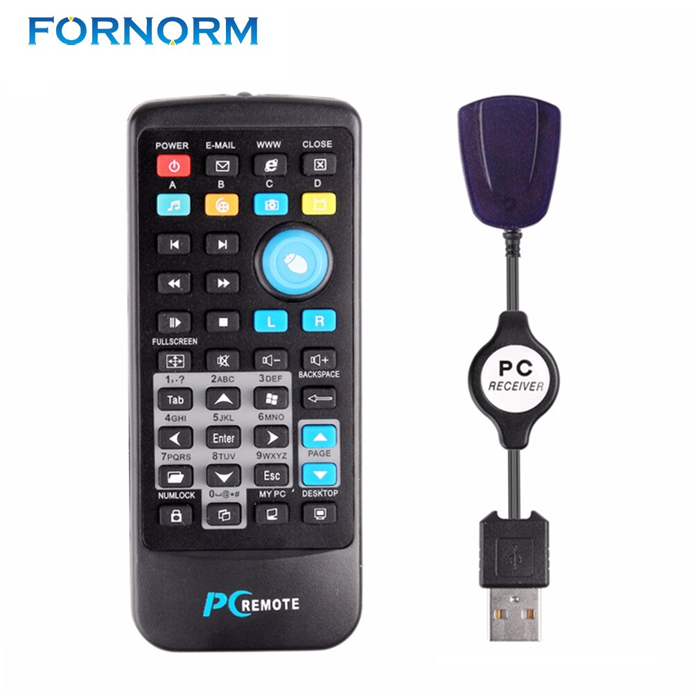 Fornorm Draadloze Fly Muis USB Afstandsbediening Smart Control voor PC Video Movie Browsen Muziek met Sneltoets