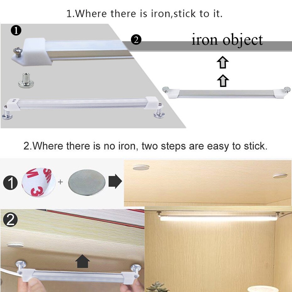 Mini LED Bar Licht Lamp Dorm Desktop Licht 2835 SMD USB 5V Energiebesparing 2M Kabel Warm Wit 3W 5W 18cm 35cm Licht LED Bar Buis