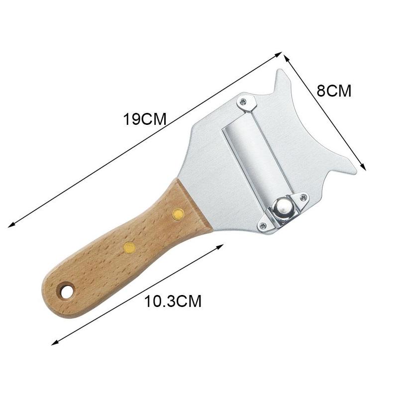 Coupe-truffe avec manche en bois et acier, couteau ondulé, gadget lame de cuisine en bois de rose D8K2