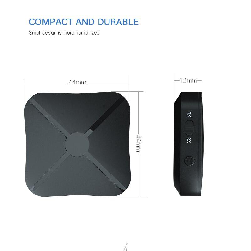 Trådløs bluetooth sender mottaker 3.5mm stereo o adapter for bil tv pc hodetelefoner