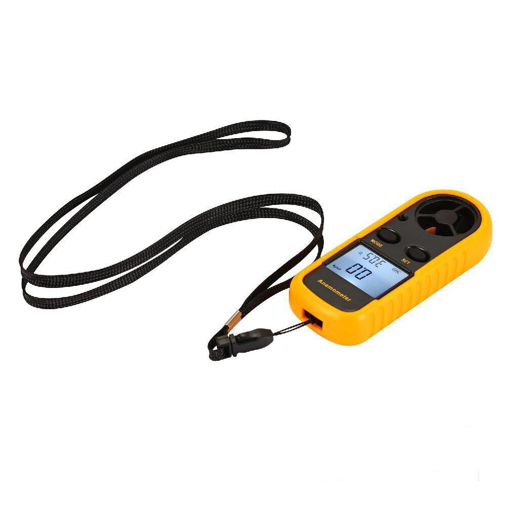 GM816 Mini Digital Anemometer Thermometer Wind Speed Air Velocity Temperature Measuring Tool with Backlight Cardboard