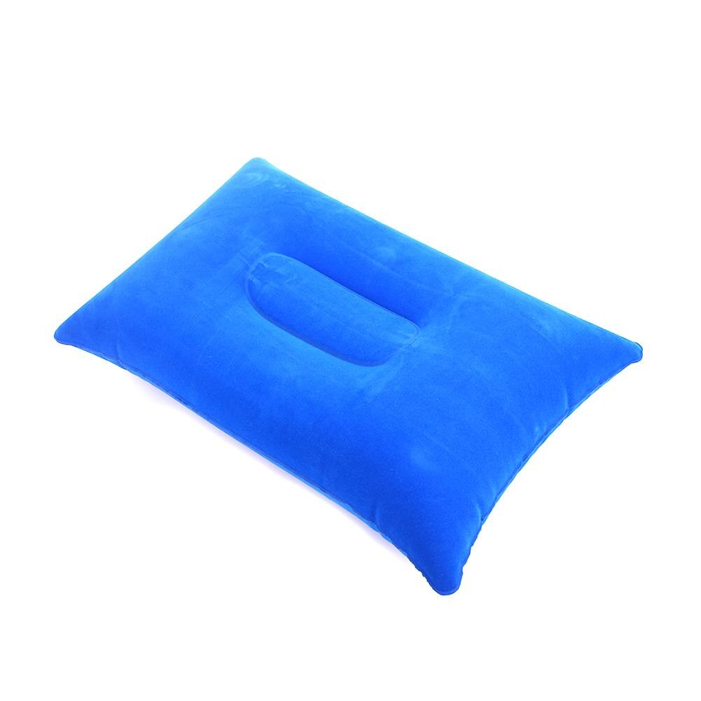 Kudde luftkudde uppblåsbar pvc flockas sömn hotell utomhus hopfällbara bärbara kuddar sängkläder resa strandsäng camping