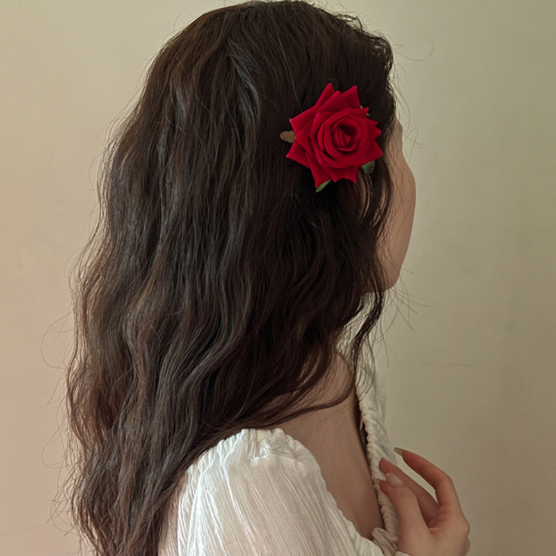 Brosche Hochzeits feier Haarschmuck Rose Blume Haarnadel Brosche Braut Hochzeit Strand Party künstliche Rose Haars pange