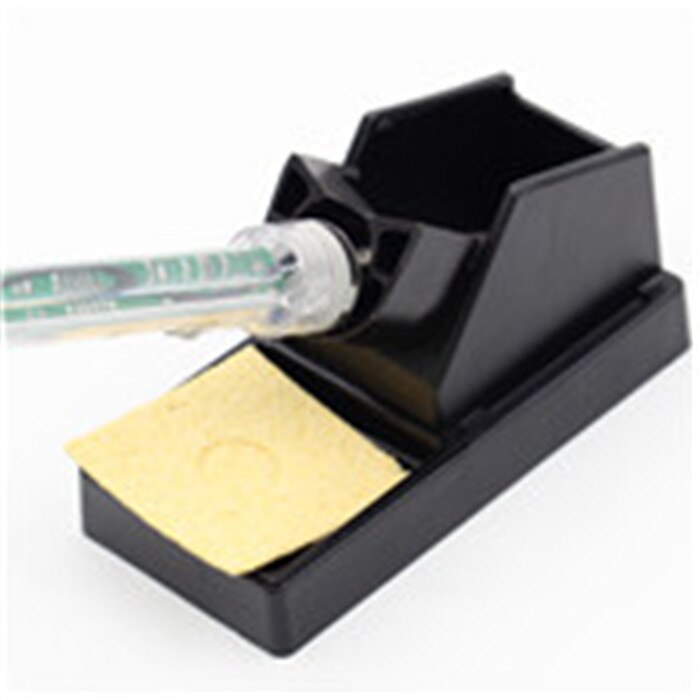 1pcs Metal Material Soldering Iron Stand with Sponge For 936 Soldering Station 907 Soldering Handle 900M Series: Plastic black