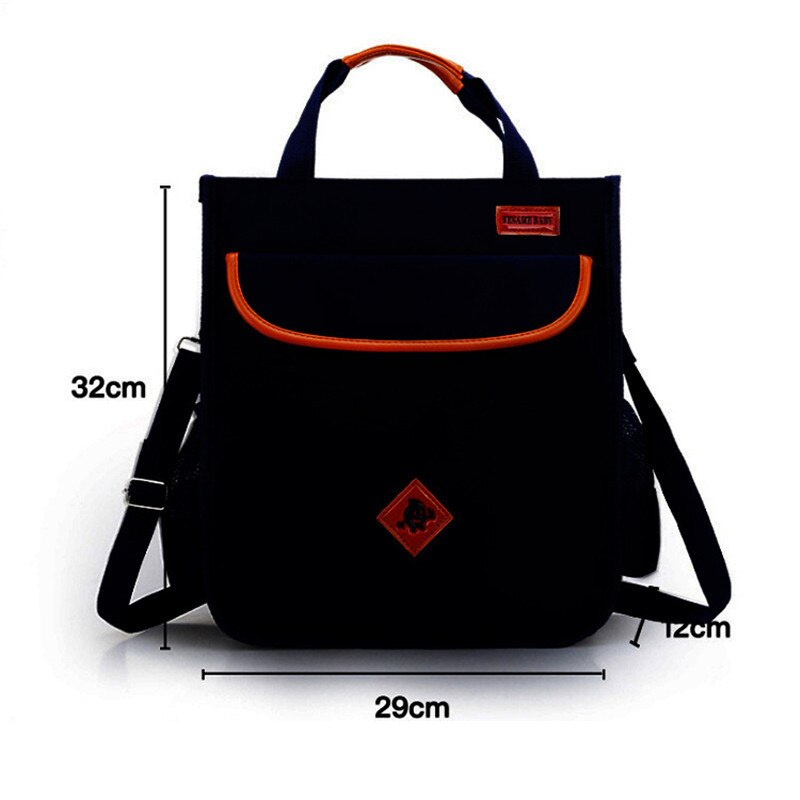 NEUE Wasserdichte Ablaufen Tasche Grundschüler Grade 3-5 Schul Tutorials Taschen kinder Reflektierende Sicher Messenger tasche: black