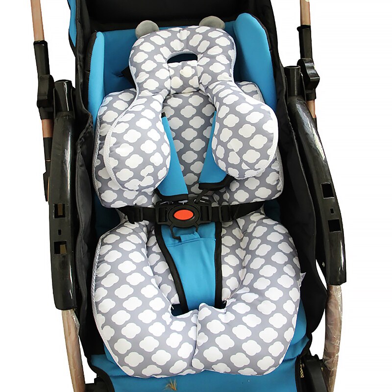 Baby spædbarn toddler hovedstøtte kropsstøtte til bilsædebetræk klapvogne puder dobbeltsider klapvognpude til spædbarn