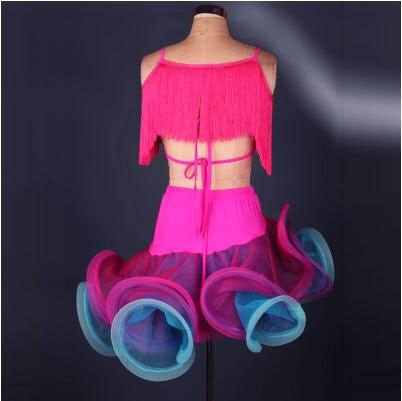 Ballsaal Randbereich Latein tanzen kleid frauen wettbewerb profi quaste elegante Senior für mädchen wettbewerb kleider damen Tango
