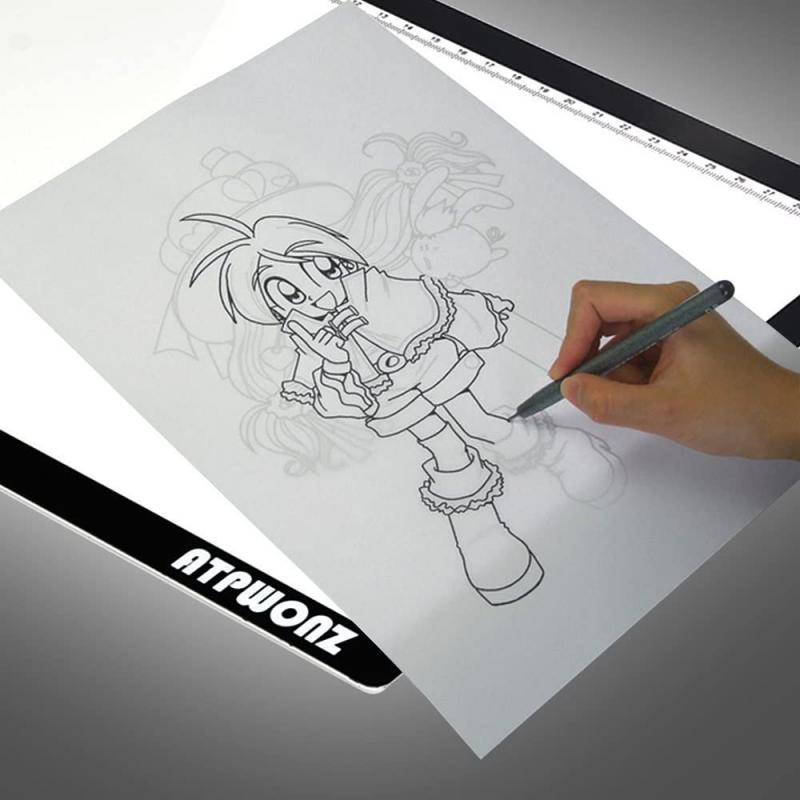 Acrylic LED Sketch Board Drawing Board Diamond Drawing Board Art Copying Board Book Writing Desk Sketch Drawing Storage HWC