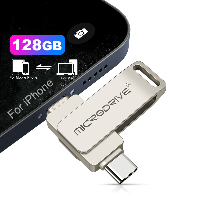 Type-C USB Flash Drive Stick 2 in 1 Memory Stick External Storage Pendrive Memory Devices for iPhone/Android phone