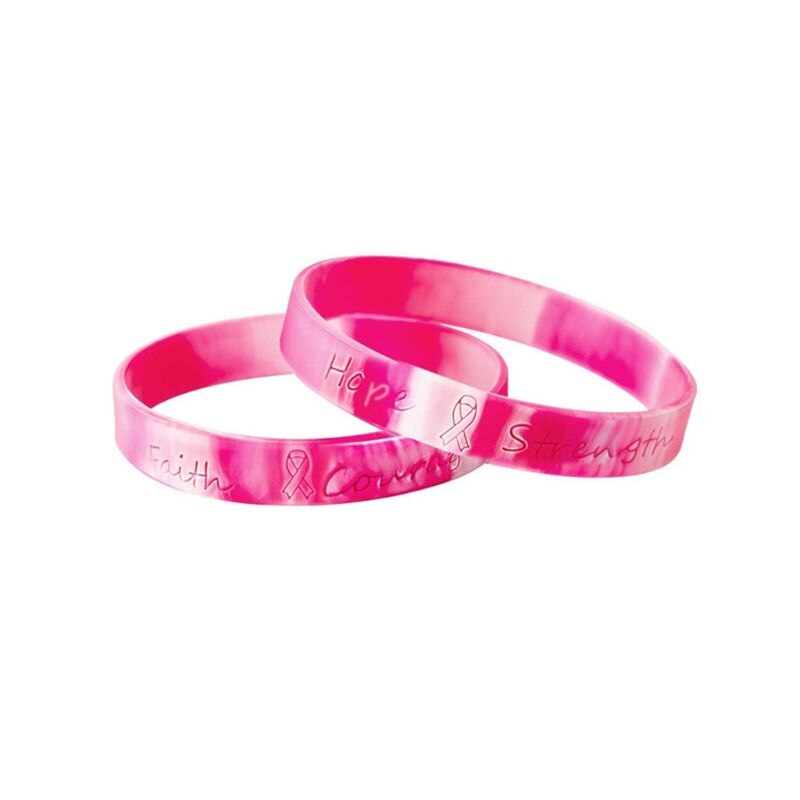 Silikon Gummi Armband Armband Hoffen Festigkeit Glauben Mut Erwachsene Jugendliche Bangl Q6PB