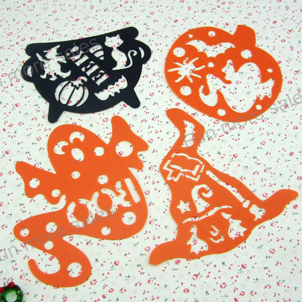 12 ontwerpen Stencils Kids drawing templates Plastic Halloween schilderen boards DIY baby kinderen educatief speelgoed 122-175mm