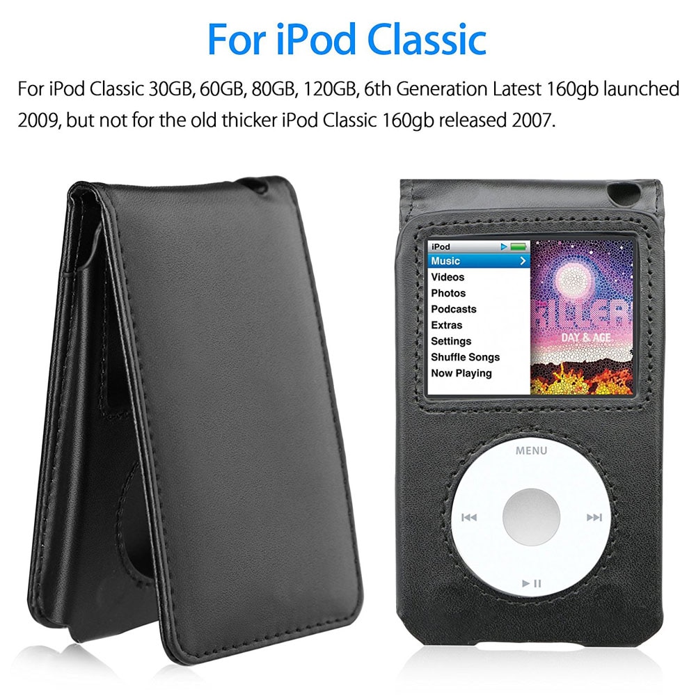 Running Camel Leather Case for Apple iPod Classic 80GB 120GB 160GB With Belt Clip + Full Body Protective Film For iPod Classic
