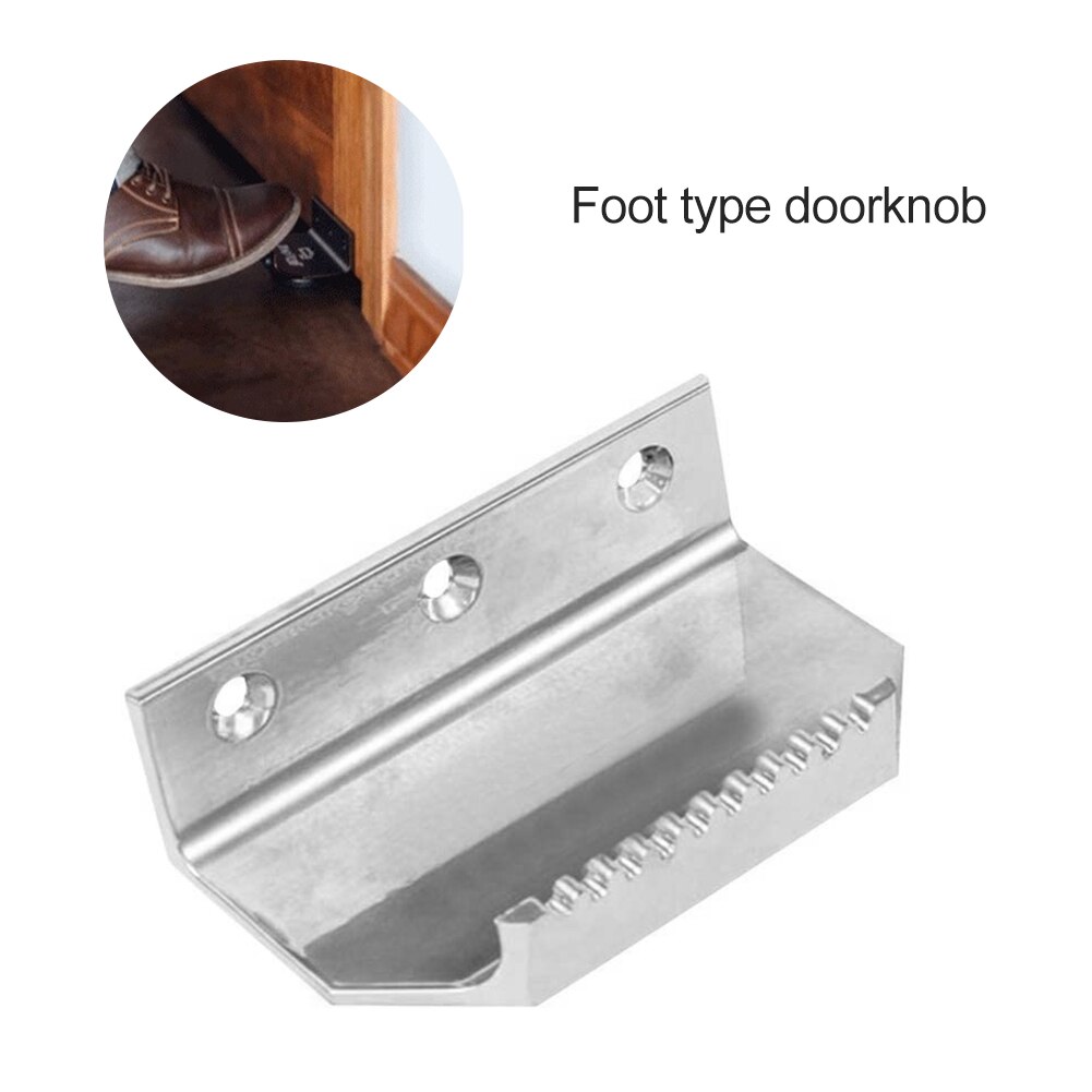 Husholdnings berøringsfri fotdørhåndtak håndfri døråpnerhåndtakbrakett