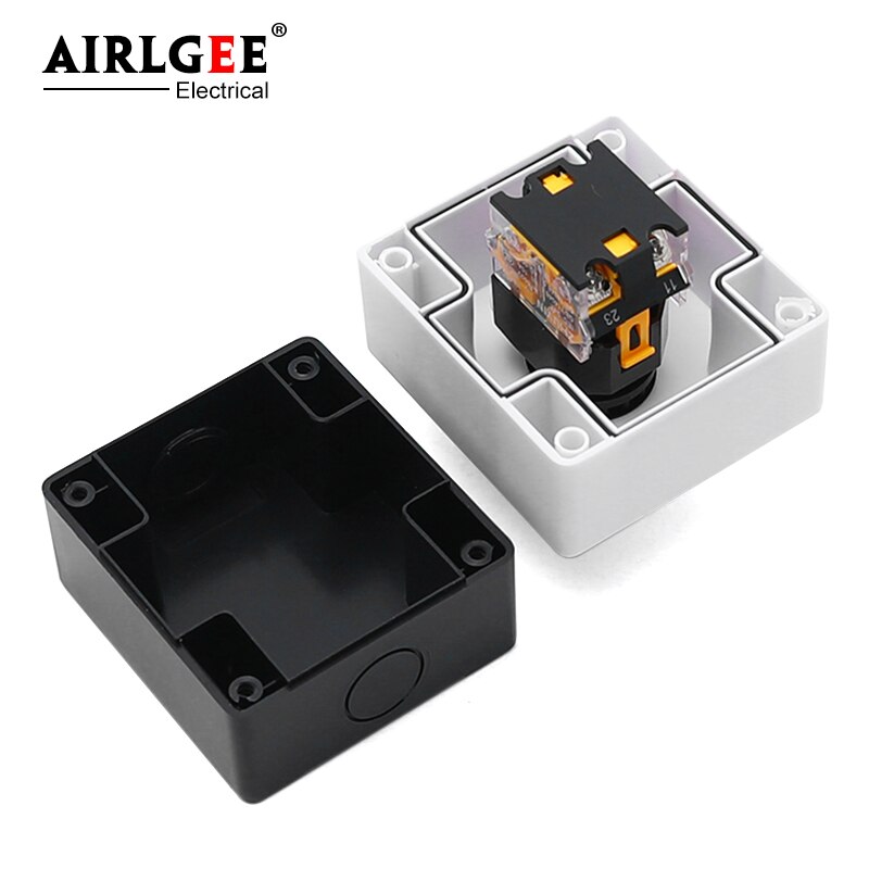 Second gear self-locking knob control box LA38-22X industrial control switch One control button Switch waterproof box