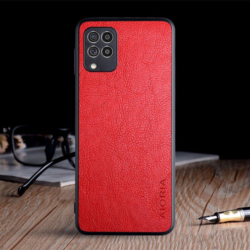 fallen für Samsung Galaxis F62 M62 funda luxus Jahrgang Leder haut coque telefon Sanft Startseite für samsung Galaxis f62 m62 fallen capa: M62 / rot