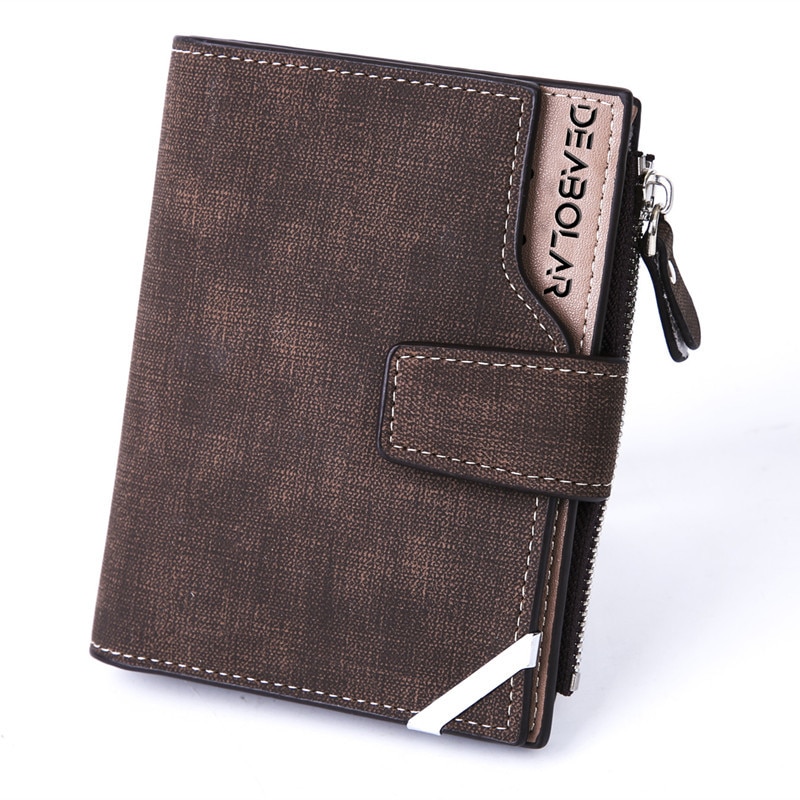 Casual Retro Men Wallets Fresh 's Purse Men Brand Canvas Card purse Mens Wallet price male clutch: Coffee