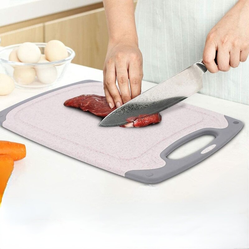 Wheat straw Thicken Plastic Fruit Kitchen Cutting Boards Kitchen Anti Bacterial Cut Vegetable Meat Board Chopping Block Tool