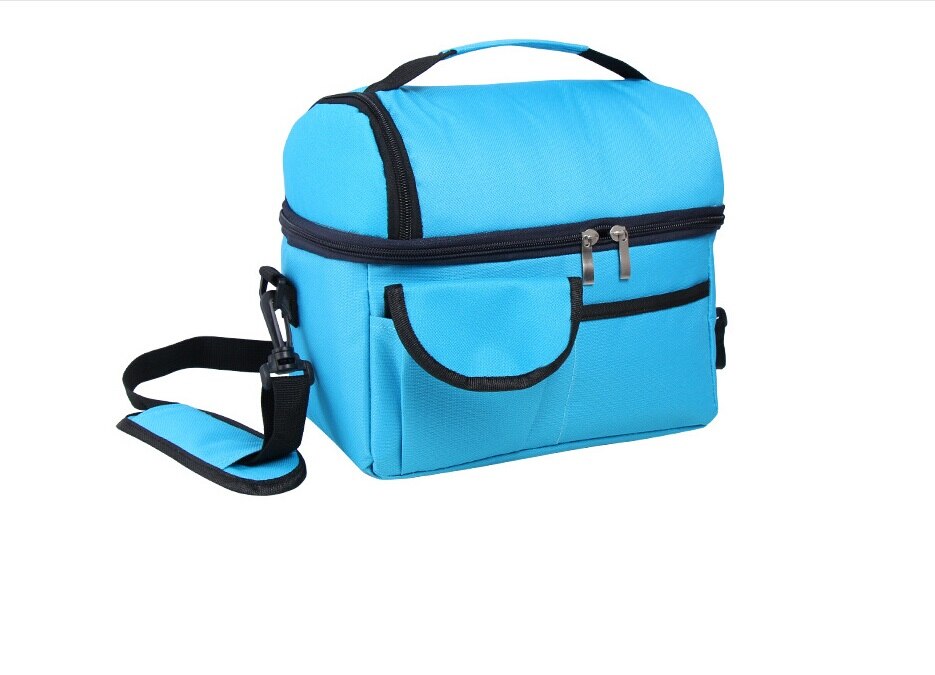 Insulated Lunch Box Tote Bag Portable Travel Men Women Adult Cold Food Thermal Cooler 8L: Sky Blue