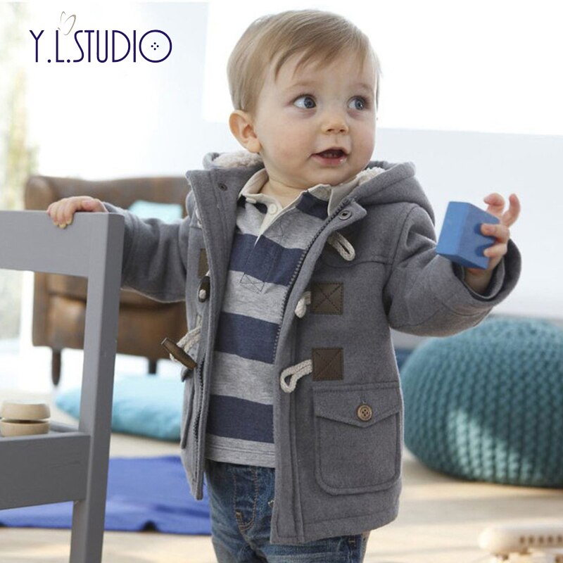 Natal Da Criança Do Bebê Meninos Outerwear Inverno Quente Engrossar Roupa Jaqueta de Couro Falso Com Capuz Casaco Casaco Parka Snowsuit Recém