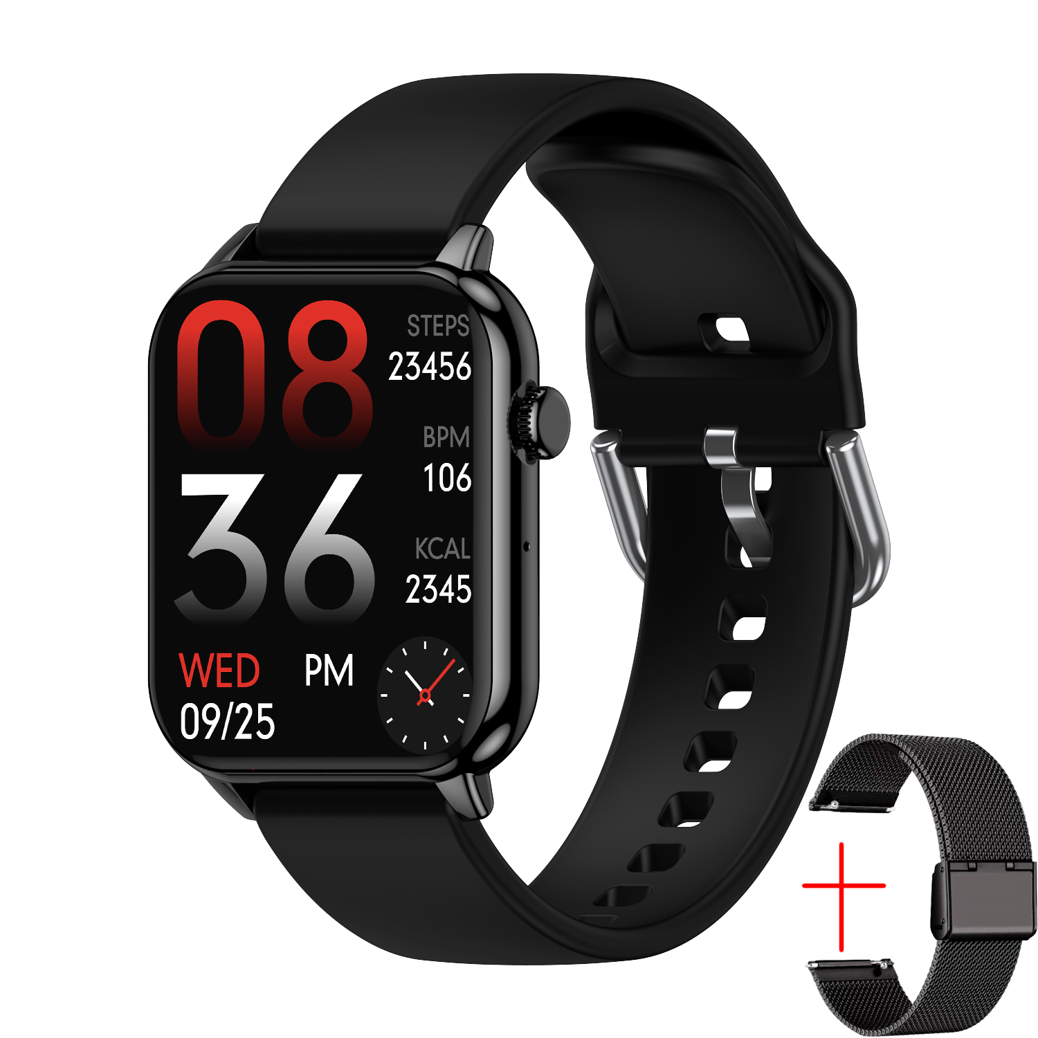 accorto guarda Bracciale sportivo Bluetooth parlare Frequenza cardiaca Pressione sanguigna Ossigeno nel sangue IP67 impermeabile NFC Regalo da 1,9 pollici per le donne: Viola