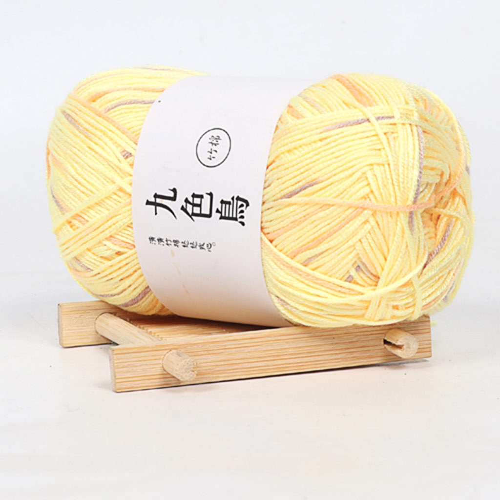 Bamboo Yarn Charcoal Cotton Baby Line Fine Wool Crochet DIY 50G Children Cotton Yarn Hand-Knitting Thread For Cardigan Scarf