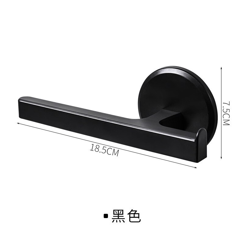 Kitchen towel rack single pole self-adhesive wall rack bathroom towel rack wall brief fasionHanging rod restroom accessories: black