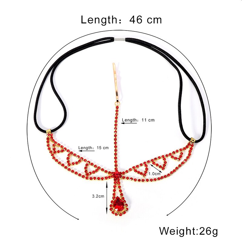 Neueste Kopf Kette Headwear Schmuck Kopfschmuck Haar Zubehör Prom Dekoration Anhänger für Frauen