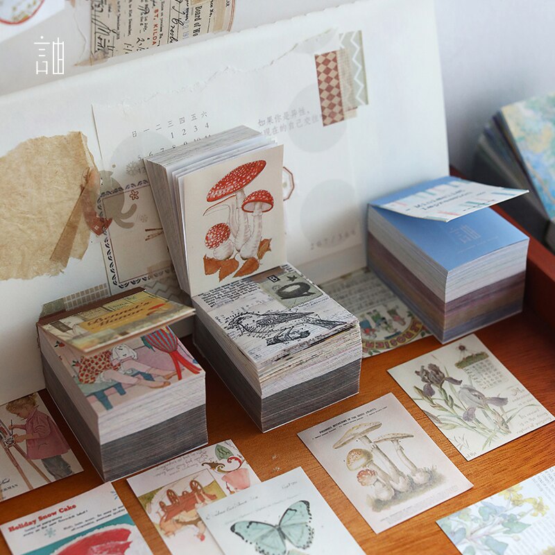 Mypretties 400 ark / paket målningar tidningar scrapbook bakgrundspapper vintage hantverkspapper för tn skräpdagbok