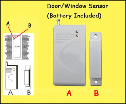 Wireless Door Home Alarm System Security IP Camera Window Sensor for GSM SMS 433MHz DIY WiFi Photo Cam camaras de seguridad