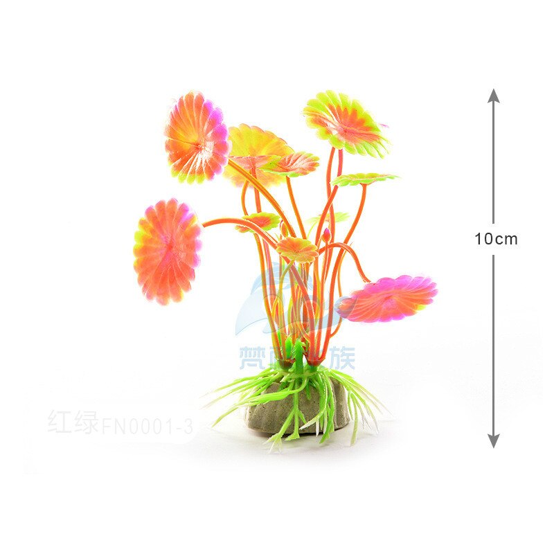 Aquarium Plant Ornament Aquarium Landschapsarchitectuur Plant Plastic Bloem Aquarium Decoratie Benodigdheden Aquarium Decoratie Accessoires: orange