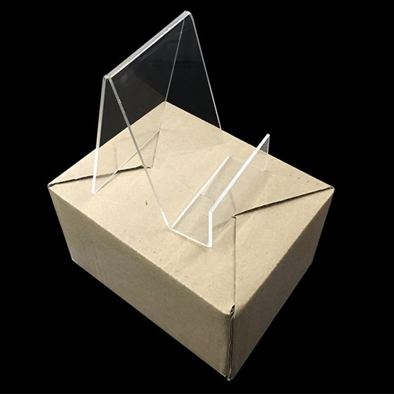 2 stücke Buch Anzeige-ständer Schreibtisch Buch Halfter transparent Acryl Buch Regal Vertikale Buch Lehrbuch Anzeige Stand (transparent)