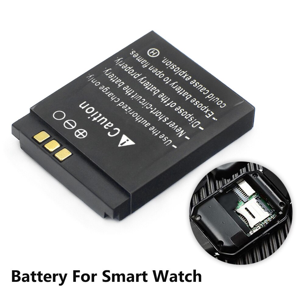 1Pcs 3.7V 380mAh SmartWatch Oplaadbare Li-Ion polymeer batterij Voor DZ09 Smart Horloge Batterij
