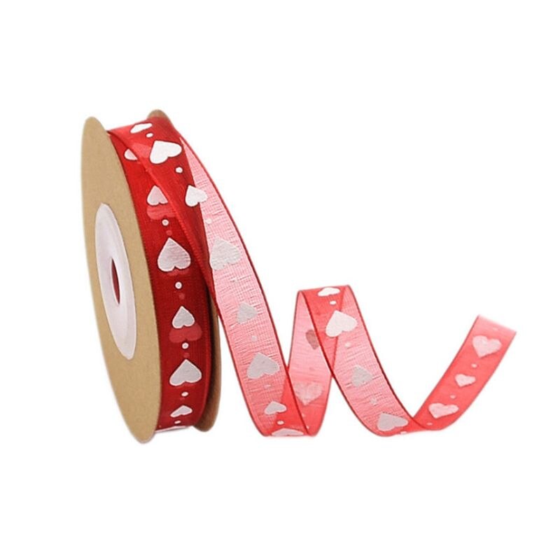 10m kærlighed hjerte print bånd til bryllup valentine diy håndværk indpakning levering  q0ke