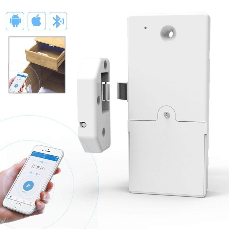 Armario sin llave cerradura inteligente Bluetooth Invisible antirrobo Control de seguridad mediante aplicación IOS/Android