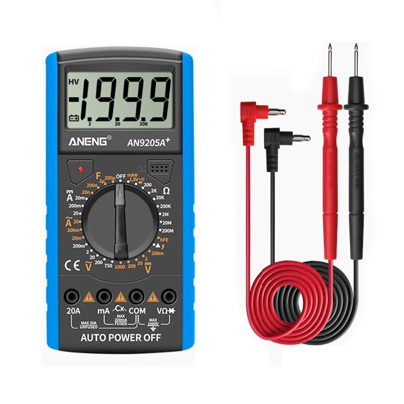 Digital Multimeter AC / DC Profesional Tester Elektrische esr NCV Test Meter Analog Auto Range Multimeter^1: blue