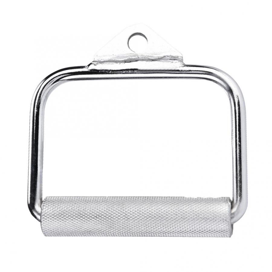 14x14x3cm Single Stirrup Handle Home Gym D-Shape Exercise Cable Handle Steel Workout Bar Fitness Attachment