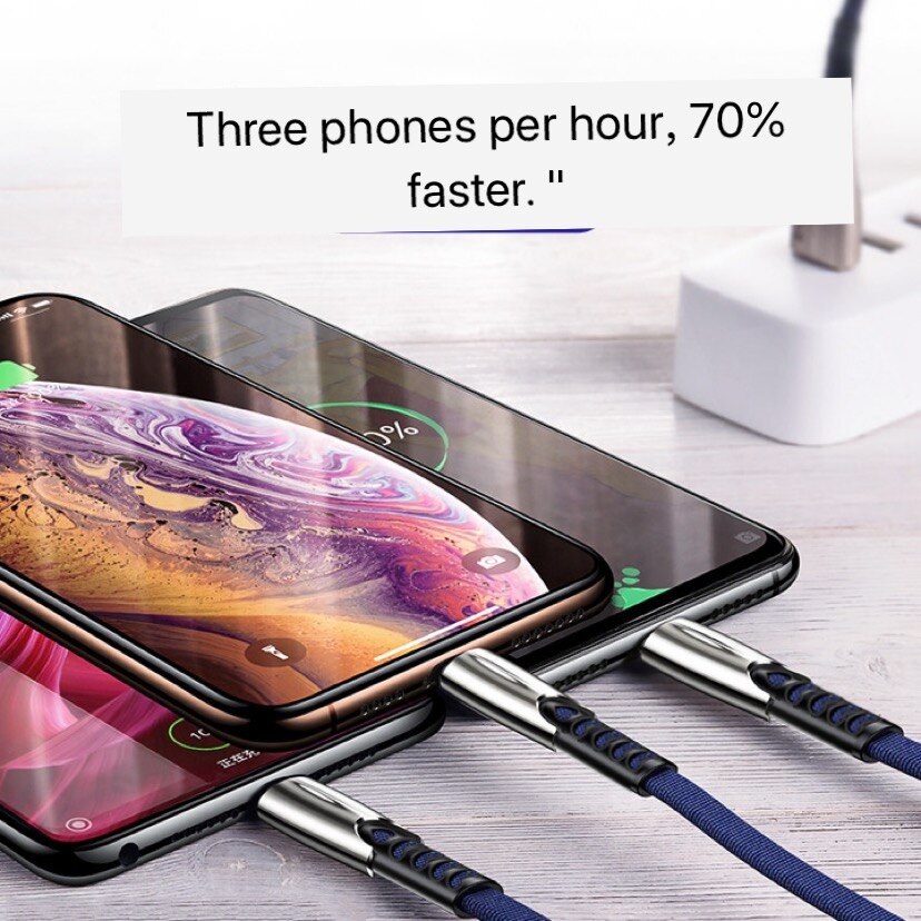 Data Line 3 in 1 cable For Android iphone Type-c M... – Grandado