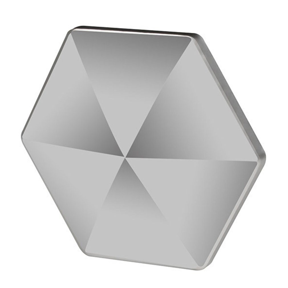 Flip Kinetic Desktop Toy Pocket Kinetic Energy Transfer Fingertip Top Decompression Toy Zinc Alloy Fidget Spinner: Silver Hexagon
