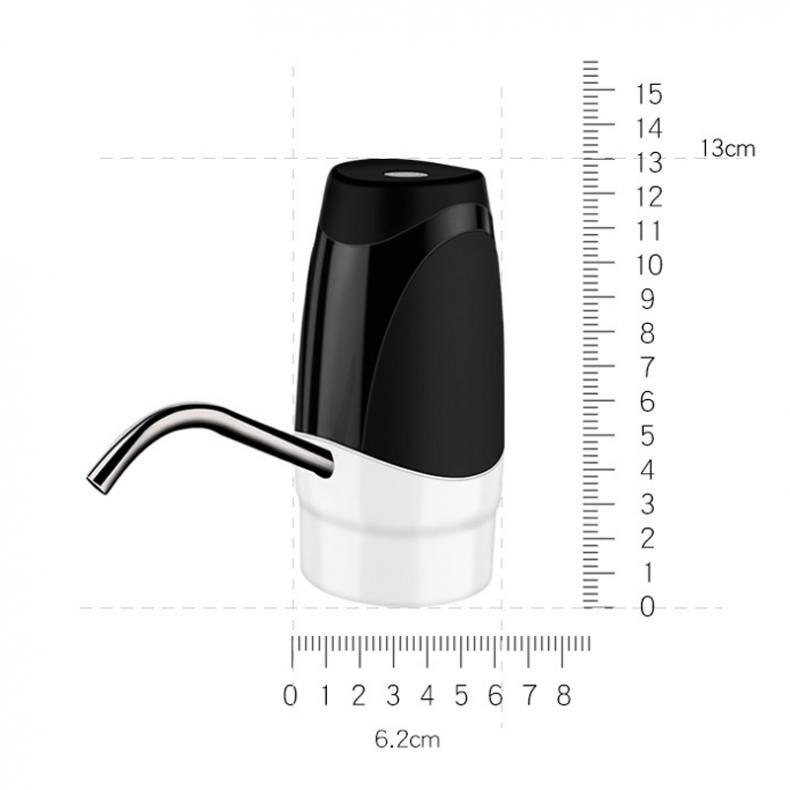 Bærbar mini ta på-tone trådløs oppladbar elektrisk dispenser vannpumpe med usb-kabel og til 4.5l- 8.9l fett vann