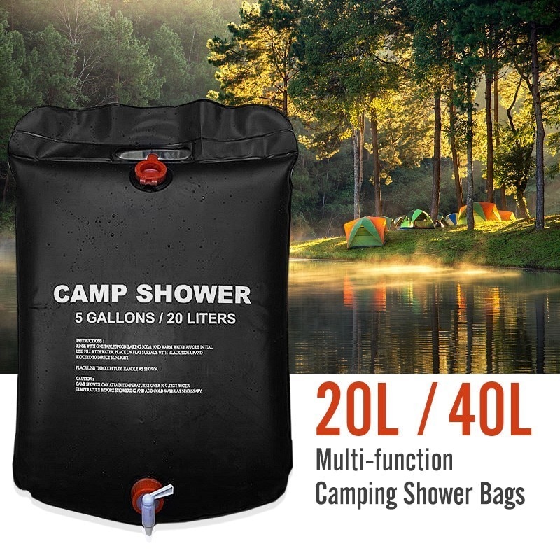 20/40L Hoge Capaciteit Outdoor Douche Water Bag Familie Draagbare Douche Bag Camping Wandelen Zonne-energie Verwarmd Douche Bag Prachtige kits